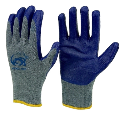 40 pairs Heng Rui Blue LATEX PALM COATED STRING KNIT WORK GLOVE