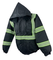 High-Visibility Black Bomber Jacket 203