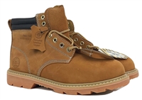 Jacata Brand Men's Steel toe Genuine Leather Wheat Classic Padded Collar Style 8605 Construction boots