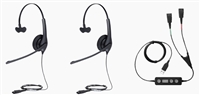 Jabra Softphone PC USB Training Bundle with Two (2) Jabra Biz 1500 Mono QD Headsets and USB Training Y-Cable