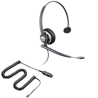 Plantronics HW291N EncorePro w/ Noise Canceling Mic - HIC Adapter Cable Bundle