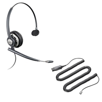 Plantronics HW291N EncorePro Headset - HIS Adapter Cable Bundle