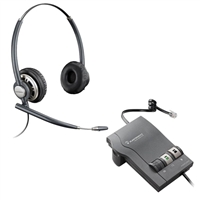 Plantronics HW720 EncorePro Headset w/ Noise Canceling Mic - M22 Vista Amplifier Bundle