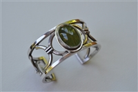 Openwork Aventurine sterling silver cuff