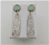 Handcrafted silver and chalcedony earrings