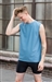 Boys/Mens Sleeveless Dance Shirt (Shiny Spandex)