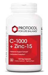 C-1000 + Zinc-15 (1,000 mg Vitamin C + 15 mg Zinc Bisglycinate)