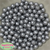 10mm Silver Acrylic Matte Pearl Beads sold in packages of 800 beads