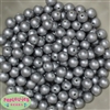 10mm Matte Silver Faux Pearl Beads sold in packages of 50 beads	
