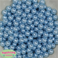10mm Baby Blue Faux Pearl Beads sold in packages of 50 beads	
