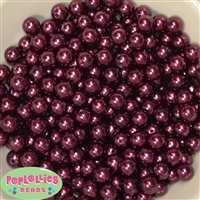 10mm Bulk Burgundy Acrylic Faux Pearls sold in 475pc