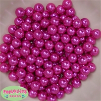 10mm Bulk Hot Pink Acrylic Faux Pearls sold in 475pc