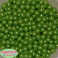 10mm Green Faux Pearl Beads sold in packages of 50 beads