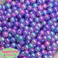 10mm Jewel Tone Ombre Faux Pearl Beads sold in packages of 50 beads