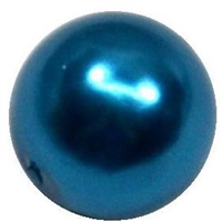 10mm Peacock Blue Faux Pearl Beads sold individually