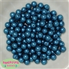 10mm Peacock Blue Faux Pearl Beads sold in packages of 50 beads