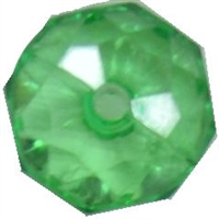 12mm Clear Green Abacus Acrylic Bead