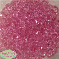 12mm Clear Pink Abacus Acrylic Beads