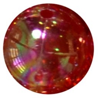 12mm Red AB Finish Clear Acrylic Bubblegum Bead