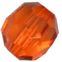 12mm Clear Orange Faceted Acrylic Bubblegum Bead