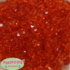 12mm Orange Faceted Acrylic Bubblegum Beads