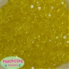 12mm Yellow Faceted Acrylic Bubblegum Beads