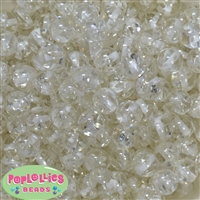 12mm White Clear Marble Beads sold in packages of 50 beads