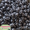 12mm Cow Print Bubblegum Beads