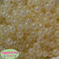 12mm bulk Cream Crackle Beads 200 pc