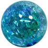 12mm Acrylic Blue Crackle Bubblegum Bead