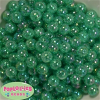 12mm bulk Emerald Green Crackle Beads 200 pc