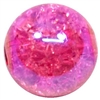 12mm Acrylic Hot Pink Crackle Bubblegum Beads sold by the bead