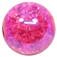 12mm Acrylic Hot Pink Crackle Bubblegum Beads sold by the bead