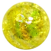 12mm Acrylic Yellow Crackle Bubblegum Beads sold by the bead