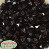 12mm Black Acrylic Cube Bubblegum Beads