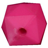 12mm Hot Pink Acrylic Cube Bubblegum Bead