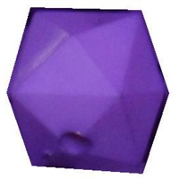 12mm Purple Acrylic Cube Bubblegum Bead