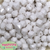 12mm White Acrylic Cube Bubblegum Beads