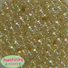 12mm Clear Gold Glitter Bubblegum Beads