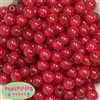 12mm Red Clear Glitter Beads