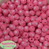 12mm pink with white heart resin Bubblegum Beads