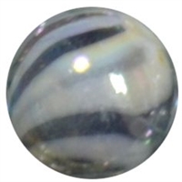 12mm Black and White AB Finish Miracle Acrylic Bubblegum Bead