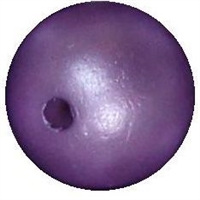 12mm matte lavender acrylic faux pearl bead sold by the bead