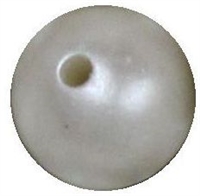 12mm matte white acrylic faux pearl bead sold by the bead