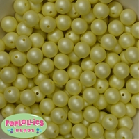 12mm matte yellow acrylic bead