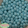 12mm Baby Blue AB Finish Miracle Acrylic Bubblegum Beads