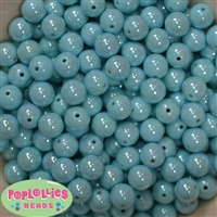 12mm Baby Blue AB Finish Miracle Acrylic Bubblegum Beads