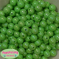12mm Lime AB Finish Miracle Acrylic Bubblegum Beads