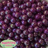 12mm Maroon AB Finish Miracle Acrylic Bubblegum Beads