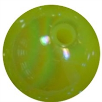 12mm Neon Yellow  AB Finish Miracle Acrylic Bubblegum Bead